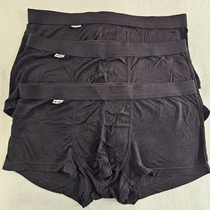 TBô men's black boxer brief underwear, 3-pack, size large